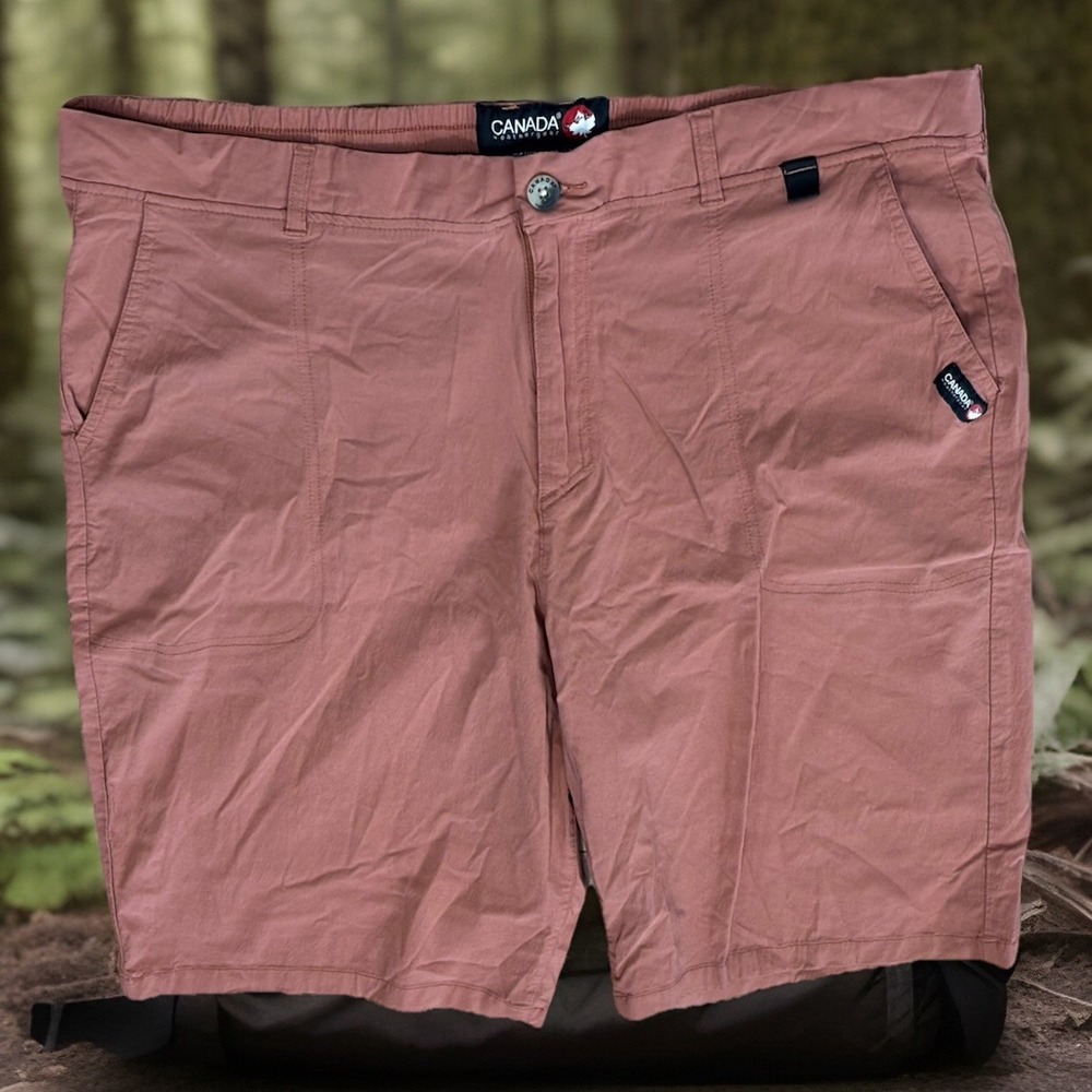 Canada Weather Gear Lightweight Shorts Mens XXL Orange Stretch Quick Dry Wicking